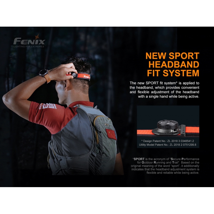 Fenix HL18RTRAIL - LED Pakraunamas galvos žibintuvėlis LED/3xAAA IP66 500 lm 300 valandų