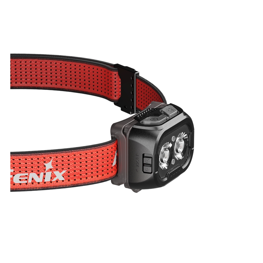 Fenix HL18RTV20BLC - LED Pritemdomas įkraunamas galvos žibintas LED/USB/3xAAA IP66 800 lm 160 h 1900 mAh juoda/oranžinė