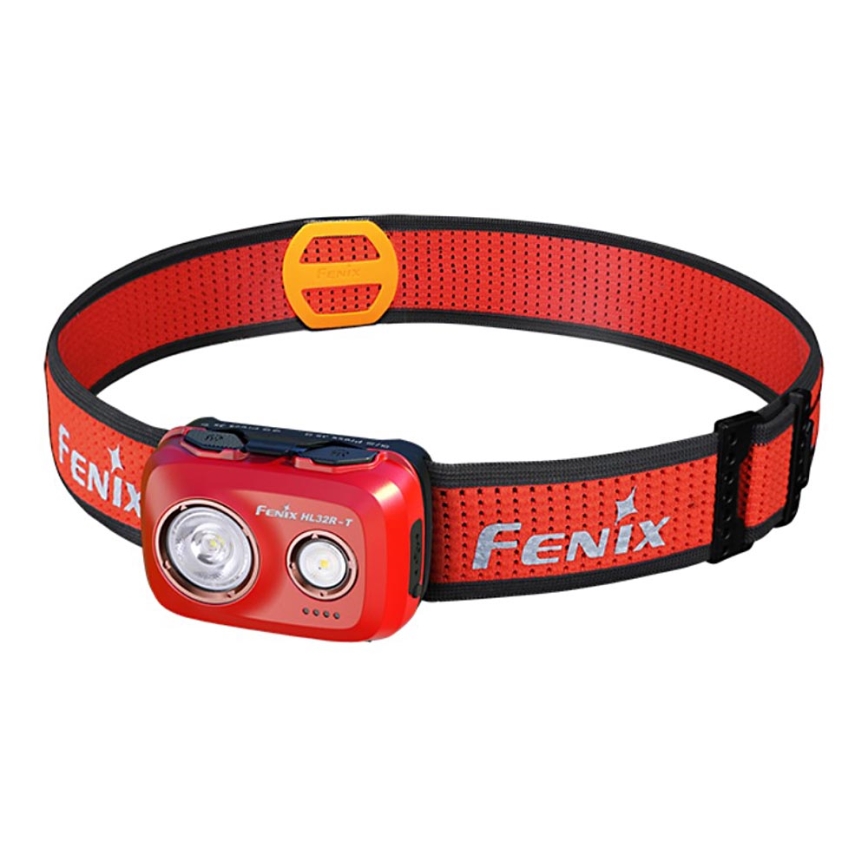 Fenix HL32RTRED - LED pakraunamas žibintuvėlis ant galvos LED/USB/3xAAA IP66 800 lm 300 h raudona/oranžinė