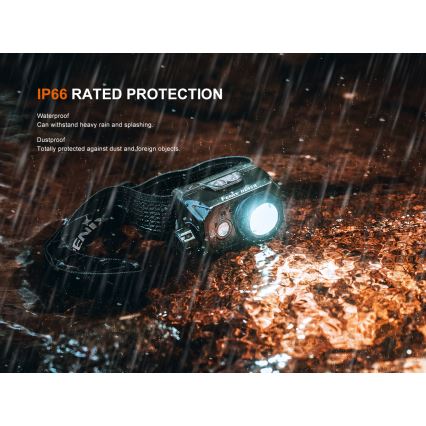Fenix HL45R - LED Pritemdomas įkraunamas fokusavimo galvos žibintas LED/USB IP66 1000 blizgus 240 h juoda