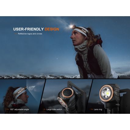 Fenix HM23V20 - LED pritemdomas galvos žibintas LED/1xAA IP68 300 lm 100 h