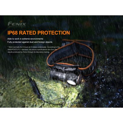 Fenix HM50RV20 - LED pakraunamas žibintuvėlis ant galvos 3xLED/USB/1xCR123A IP68 700 blizgus 120 h 700 mAh
