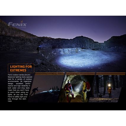 Fenix HM50RV20 - LED pakraunamas žibintuvėlis ant galvos 3xLED/USB/1xCR123A IP68 700 blizgus 120 h 700 mAh