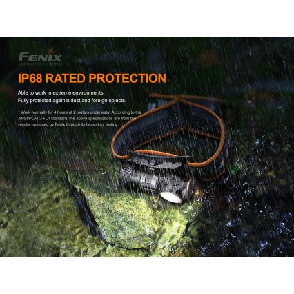 Fenix HM51RV20 - LED pakraunamas žibintuvėlis ant galvos 3xLED/1xCR123A/USB IP68 700 blizgus 120 h 700 m
