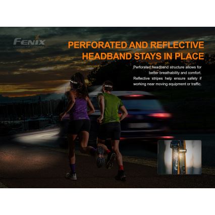 Fenix HM51RV20 - LED pakraunamas žibintuvėlis ant galvos 3xLED/1xCR123A/USB IP68 700 blizgus 120 h 700 m