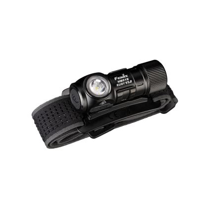 Fenix HM51RV3ABL - LED įkraunamas galvos žibintas su reguliuojamu ryškumu LED/USB/1xCR123A 950 mAh IP68 860 lm 125 h juodas