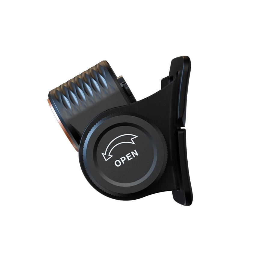 Fenix HM55RABL - LED įkraunamas galvos žibintas su reguliuojamu ryškumu LED/USB/1xCR123A 1600 mAh IP68 1200 lm 141,2 h juodas