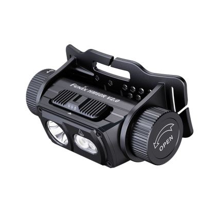 Fenix HM60RV20 - LED reguliuojamo ryškumo įkraunamas galvos žibintas LED/USB 4000 mAh IP68 1600 lm 292 val. oranžinis