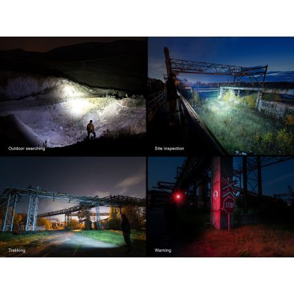 Fenix HM61RV30 - LED reguliuojamas įkraunamas galvos žibintas LED/USB/1xCR123A 4000 mAh IP68 1800 lm 400 h juodas