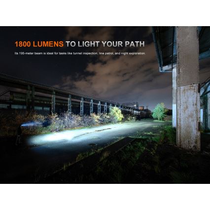 Fenix HM61RV30 - LED reguliuojamas įkraunamas galvos žibintas LED/USB/1xCR123A 4000 mAh IP68 1800 lm 400 h juodas