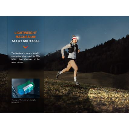 Fenix HM62TMGM - LED Pritemdomas įkraunamas galvos žibintas LED/USB IP68 1200 blizgus 280 h 3400 mAh