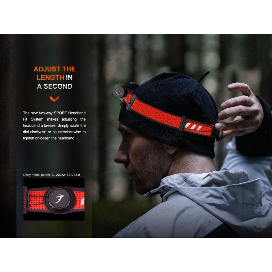 Fenix HM62TMGM - LED Pritemdomas įkraunamas galvos žibintas LED/USB IP68 1200 blizgus 280 h 3400 mAh
