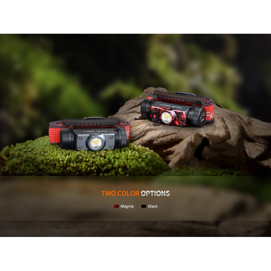 Fenix HM62TMGM - LED Pritemdomas įkraunamas galvos žibintas LED/USB IP68 1200 blizgus 280 h 3400 mAh