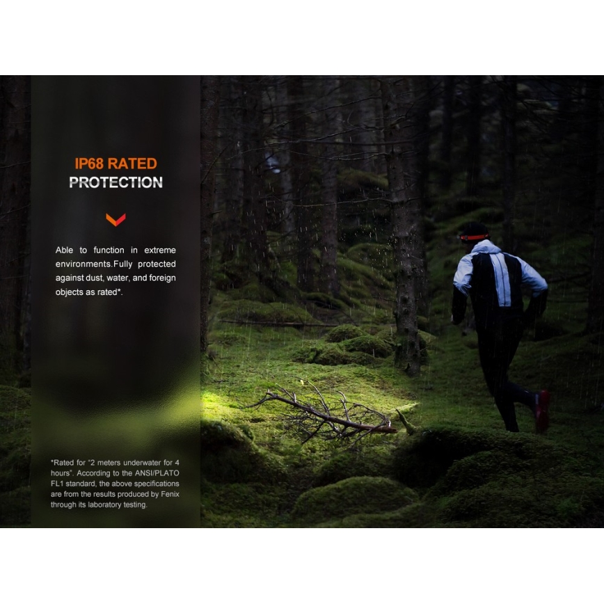 Fenix HM62TMGM - LED Pritemdomas įkraunamas galvos žibintas LED/USB IP68 1200 blizgus 280 h 3400 mAh