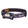Fenix HM65RTV20PRP - LED Pritemdomas įkraunamas galvos žibintas LED/USB/2xCR123A IP68 1600 lm 300h 3400 mAh juoda/violetinė