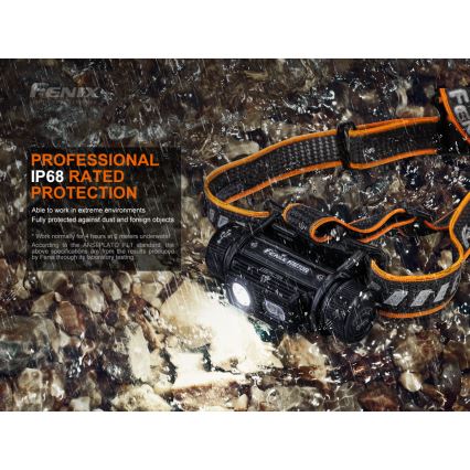 Fenix HM70R - LED pakraunamas žibintuvėlis ant galvos 4xLED/1x21700 IP68 1600 blizgus 800 h 5000 mAh