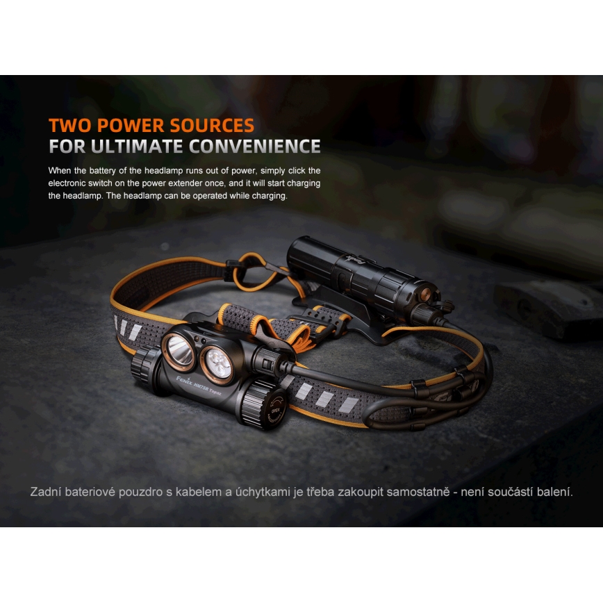 Fenix HM75RTOPAZ - LED Pritemdomas įkraunamas galvos žibintas LED/USB IP68 1600 blizgus 210 h 4000 mAh