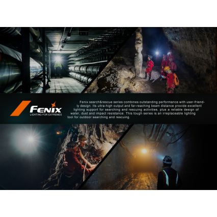 Fenix HP35R - reguliuojamas įkraunamas LED galvos žibintas LED/USB 5000 mAh IP66 4000 lm 500 h juodas