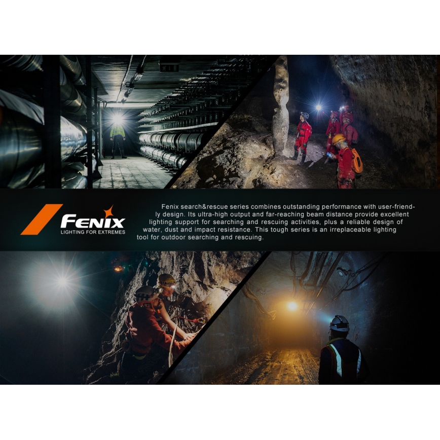 Fenix HP35R - reguliuojamas įkraunamas LED galvos žibintas LED/USB 5000 mAh IP66 4000 lm 500 h juodas