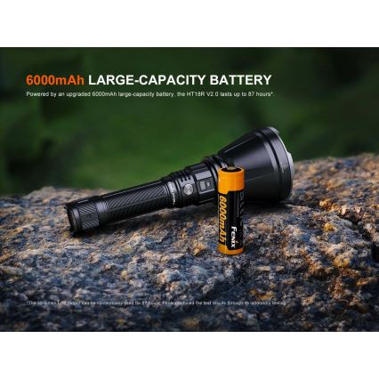 Fenix HT18RV20 - įkraunamas LED žibintuvėlis su reguliuojamu ryškumu LED/USB 6000 mAh IP68 3700 lm 87 h juodas