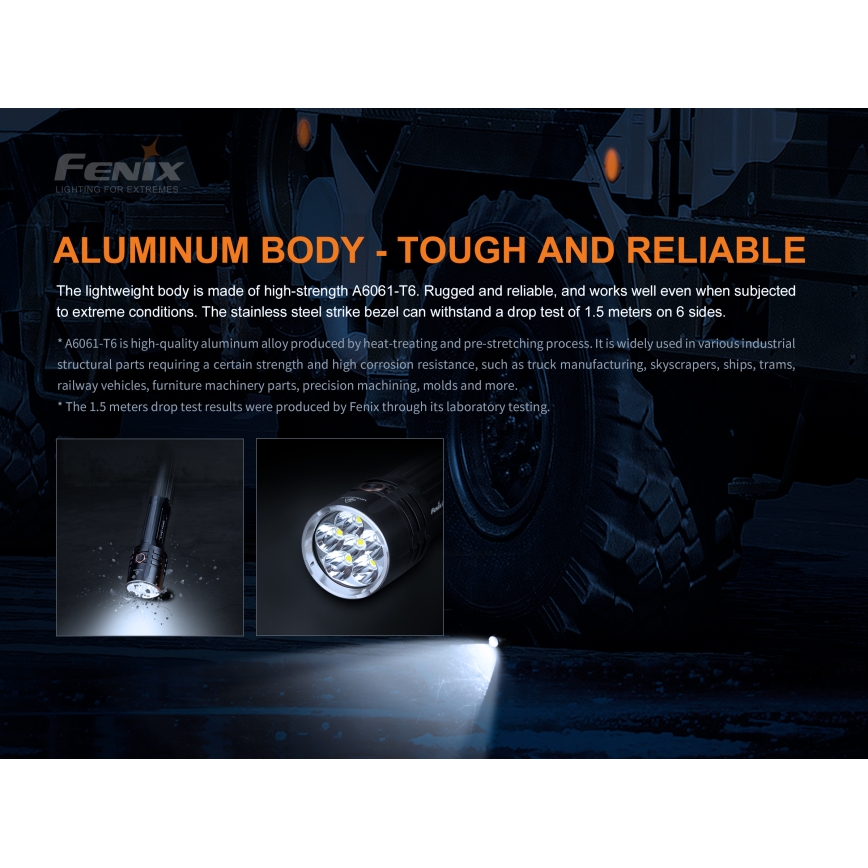 Fenix LR35R - LED Įkraunamas žibintuvėlis 6xLED/2x21700 4000 mAh IP68 10000 lm 80 val