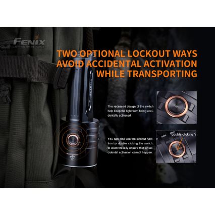 Fenix LR35R - LED Įkraunamas žibintuvėlis 6xLED/2x21700 4000 mAh IP68 10000 lm 80 val