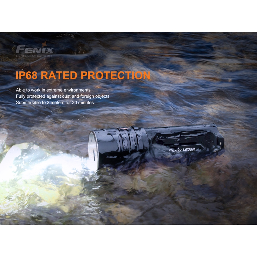 Fenix LR35R - LED Įkraunamas žibintuvėlis 6xLED/2x21700 4000 mAh IP68 10000 lm 80 val