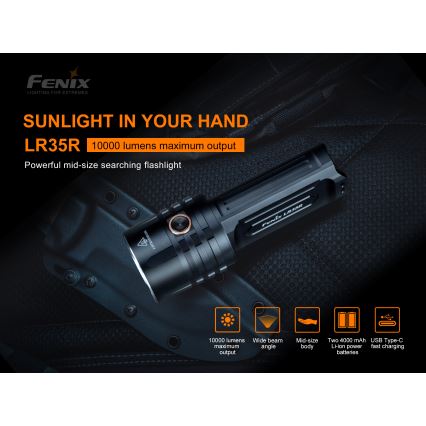 Fenix LR35R - LED Įkraunamas žibintuvėlis 6xLED/2x21700 4000 mAh IP68 10000 lm 80 val