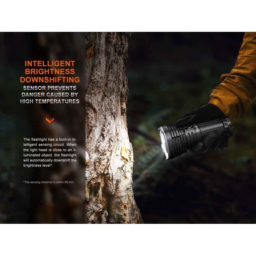 Fenix LR40RV20 - LED pakraunamas žibintuvėlis LED/USB IP68 15000 blizgus 177 h 5000 mAh