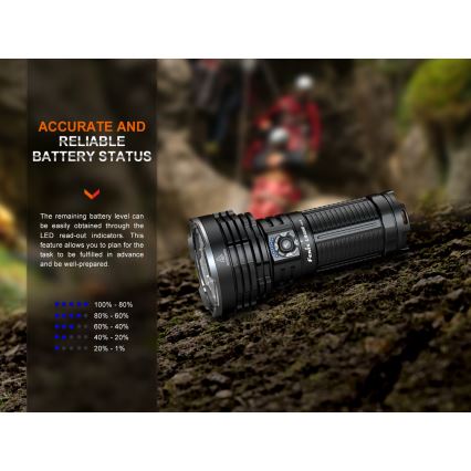 Fenix LR40RV20 - LED pakraunamas žibintuvėlis LED/USB IP68 15000 blizgus 177 h 5000 mAh