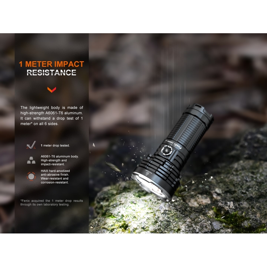 Fenix LR40RV20 - LED pakraunamas žibintuvėlis LED/USB IP68 15000 blizgus 177 h 5000 mAh