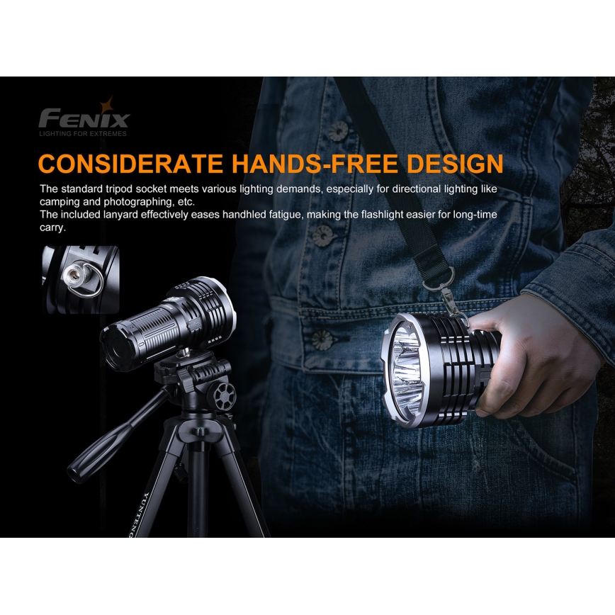 Fenix LR50R - LED Įkraunamas žibintuvėlis4xLED/USB IP68 12000 lm 58 valandos
