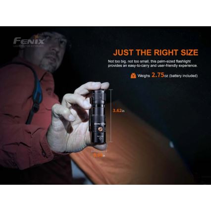 Fenix PD25R - LED pakraunamas žibintuvėlis LED/USB/1xCR123A IP68 800 lm 70 h 700 mAh