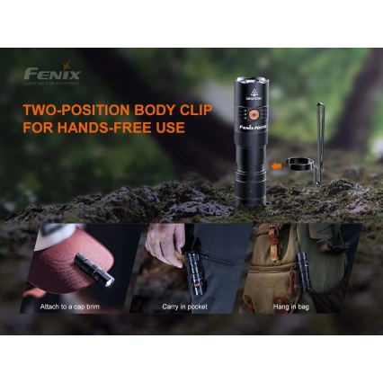 Fenix PD25R - LED pakraunamas žibintuvėlis LED/USB/1xCR123A IP68 800 lm 70 h 700 mAh