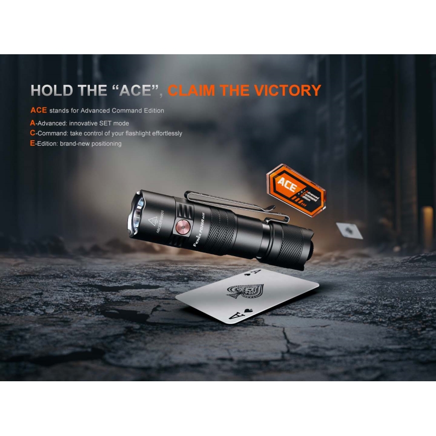 Fenix PD26RACE - reguliuojamo ryškumo įkraunamas LED žibintuvėlis LED/USB 1600 mAh IP68 1300 lm 556 h juodas