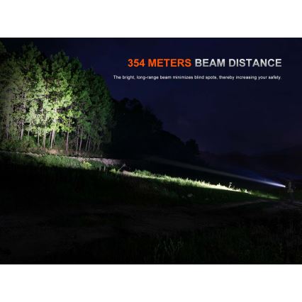 Fenix PD26RACE - reguliuojamo ryškumo įkraunamas LED žibintuvėlis LED/USB 1600 mAh IP68 1300 lm 556 h juodas