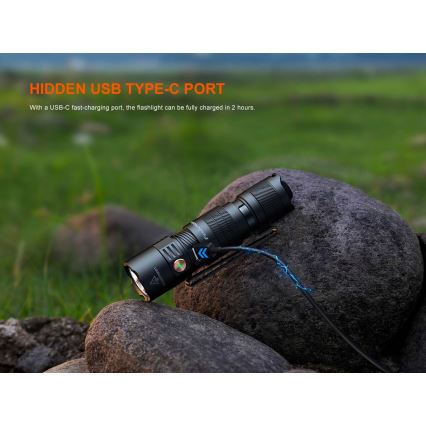 Fenix PD26RACE - reguliuojamo ryškumo įkraunamas LED žibintuvėlis LED/USB 1600 mAh IP68 1300 lm 556 h juodas