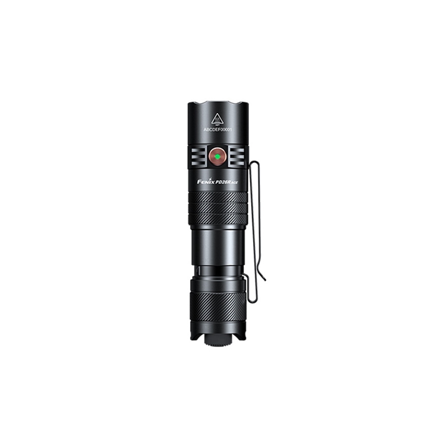 Fenix PD26RACE - reguliuojamo ryškumo įkraunamas LED žibintuvėlis LED/USB 1600 mAh IP68 1300 lm 556 h juodas