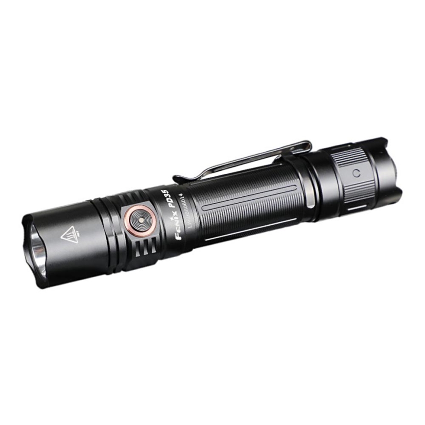 Fenix PD35V30 - LED pakraunamas žibintuvėlis LED/USB/2xCR123A IP68 1700 blizgus 230 h 2600 mAh
