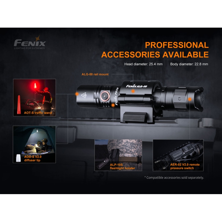 Fenix PD35V30 - LED pakraunamas žibintuvėlis LED/USB/2xCR123A IP68 1700 blizgus 230 h 2600 mAh