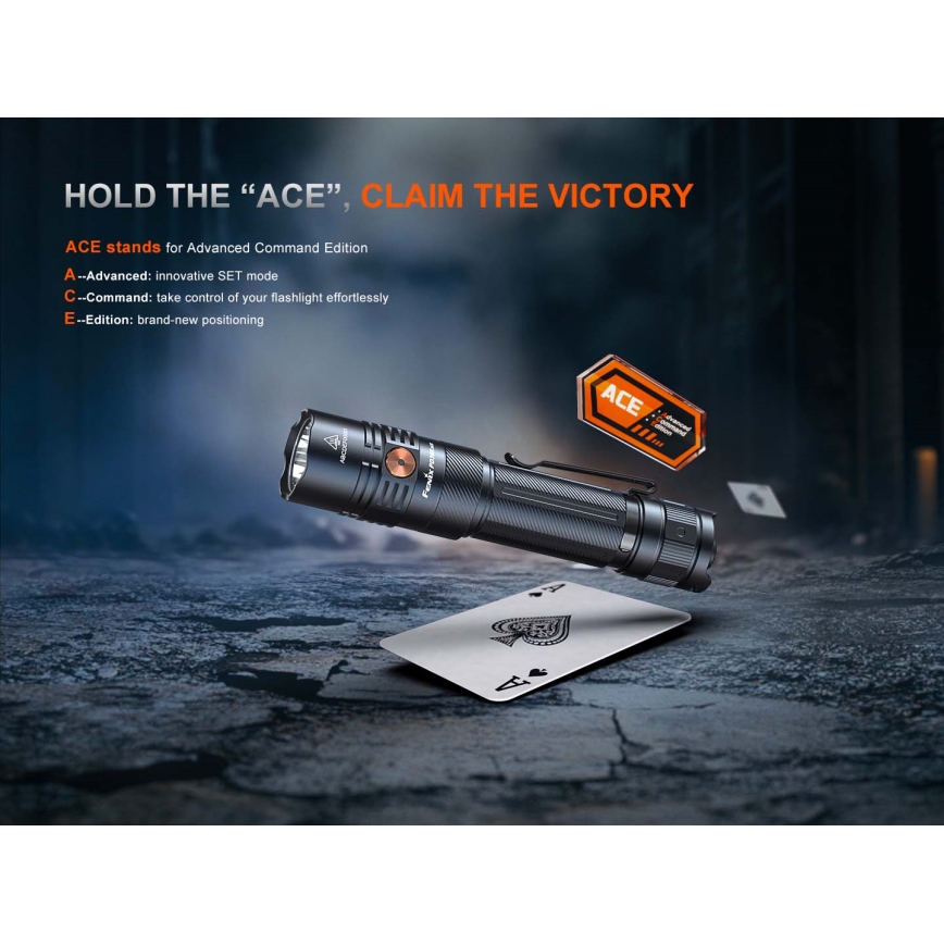 Fenix PD36RACE - reguliuojamo ryškumo įkraunamas LED žibintas LED/USB 5000 mAh IP68 3000 lm 63,45 h juodas