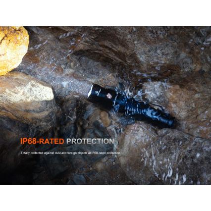 Fenix PD36RACE - reguliuojamo ryškumo įkraunamas LED žibintas LED/USB 5000 mAh IP68 3000 lm 63,45 h juodas