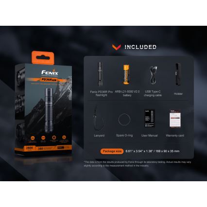 Fenix PD36RPRO - LED Taktinis įkraunamas žibintuvėlis LED/USB IP68 2800 lm 42 h 5000 mAh