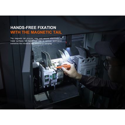 Fenix SW05RREDBLC - LED Pritemdomas įkraunamas žibintuvėlis LED/USB IPX6 150 lm 49 h juoda