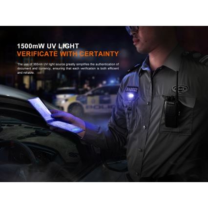 Fenix SW05RUVBLC - LED Pritemdomas įkraunamas žibintuvėlis LED/USB IPX6 150 lm 49 h 700 mAh juoda