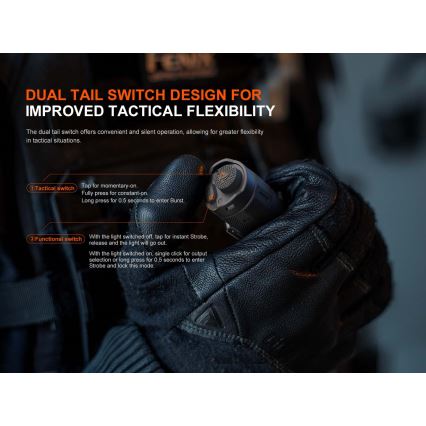 Fenix TK17BLK - reguliuojamas įkraunamas žibintuvėlis LED/USB 6000 mAh IP68 3600 lm 60 val. juodas