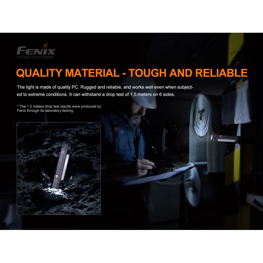 Fenix WT16R - LED Įkraunamas žibintuvėlis 2xLED/USB IP66 300 lm 30 valandų