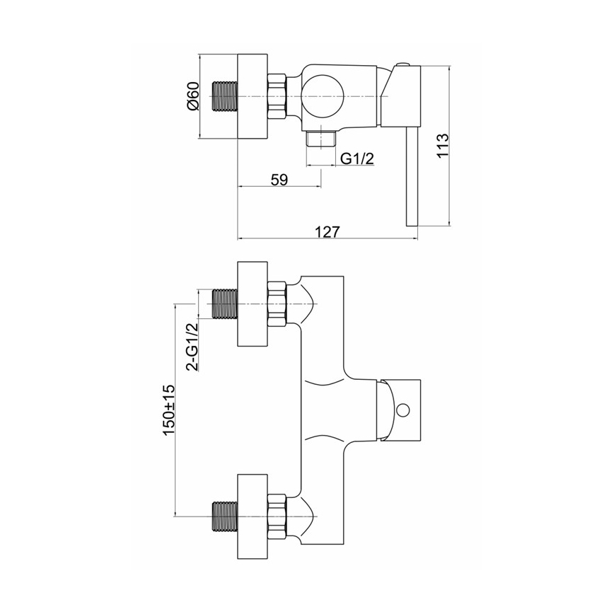 FERRO - Dušo maišytuvas FIESTA blizgus chromas
