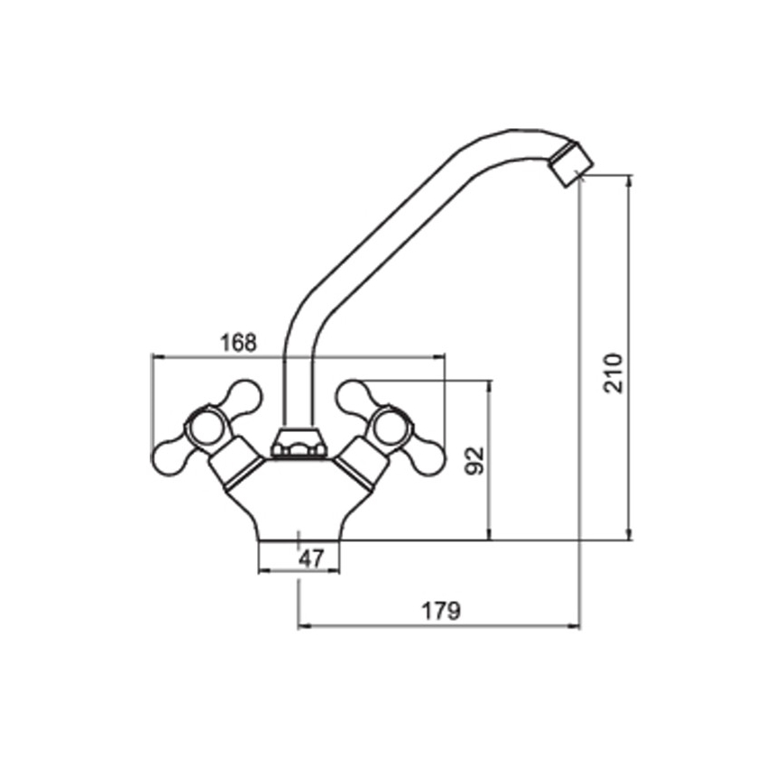 FERRO - Kriauklės maišytuvas ANTICA, bronzinis
