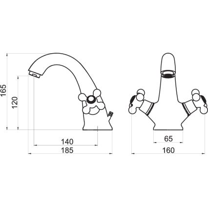 FERRO - Praustuvo maišytuvas ANTICA bronzinis